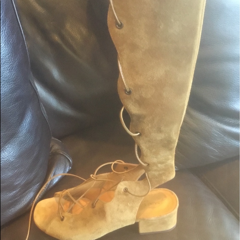 ❤️ NWOT SAINT LAURENT “Babies” Cage Suede Boots - Picture 5 of 6